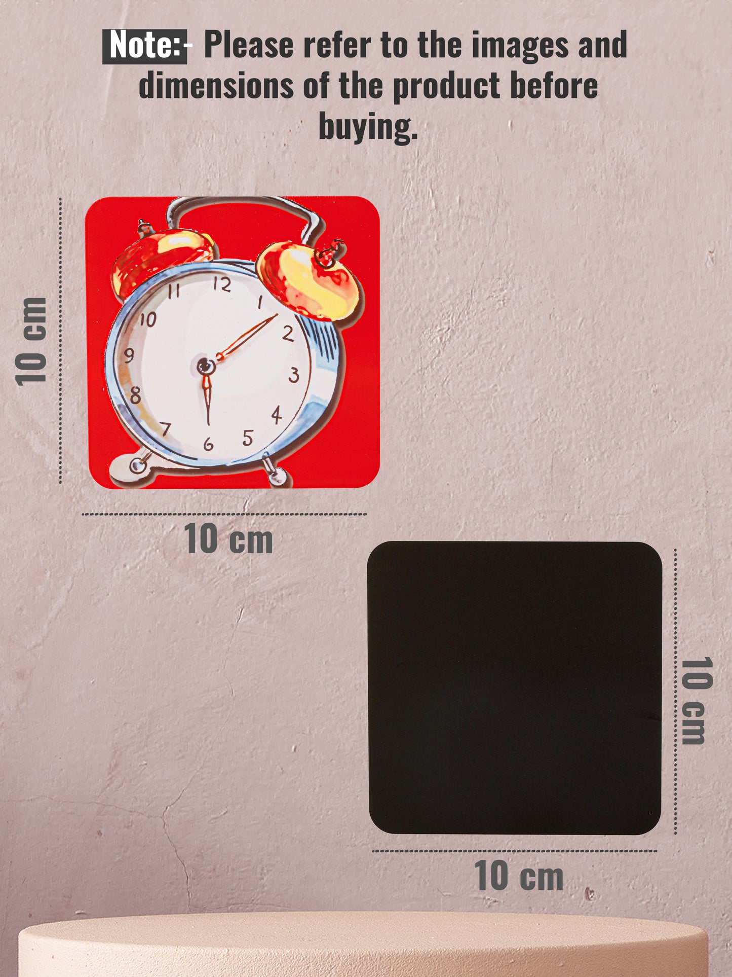 Retro-Set Of 6 Wooden Coaster