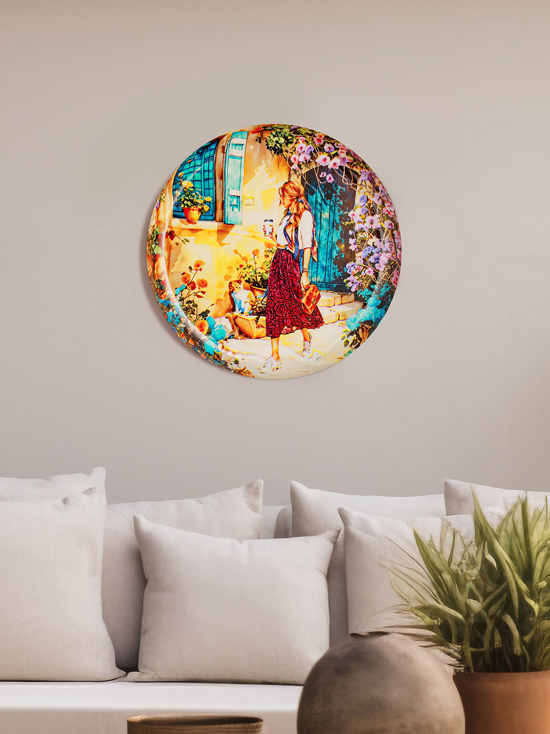 Serene Sunshine Walk Wall Plate