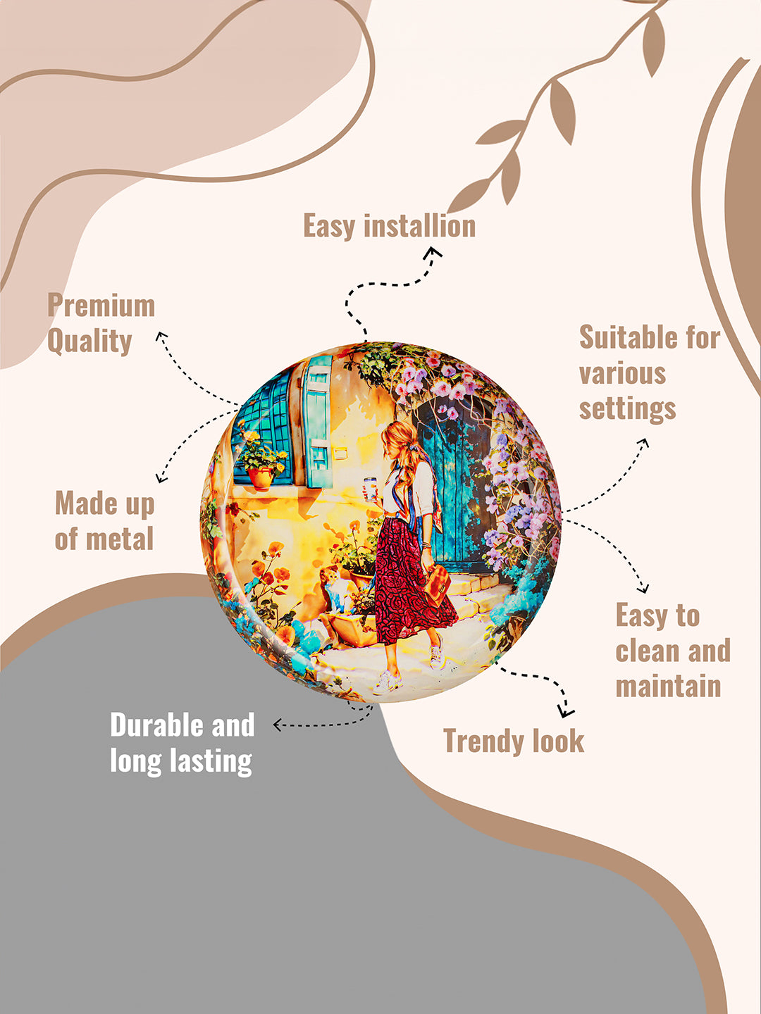 Serene Sunshine Walk Wall Plate