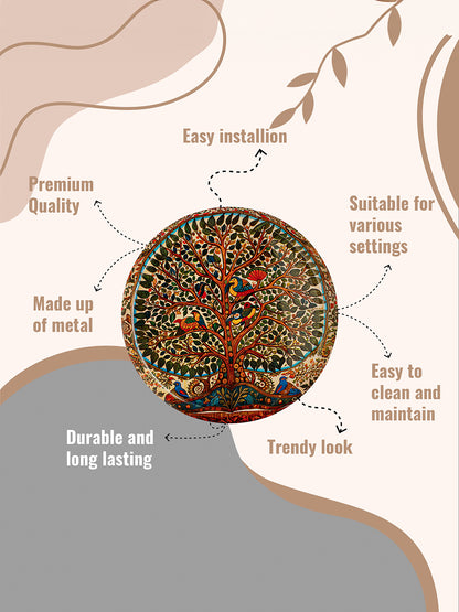Madhubani Inspired Tree Wall Plate
