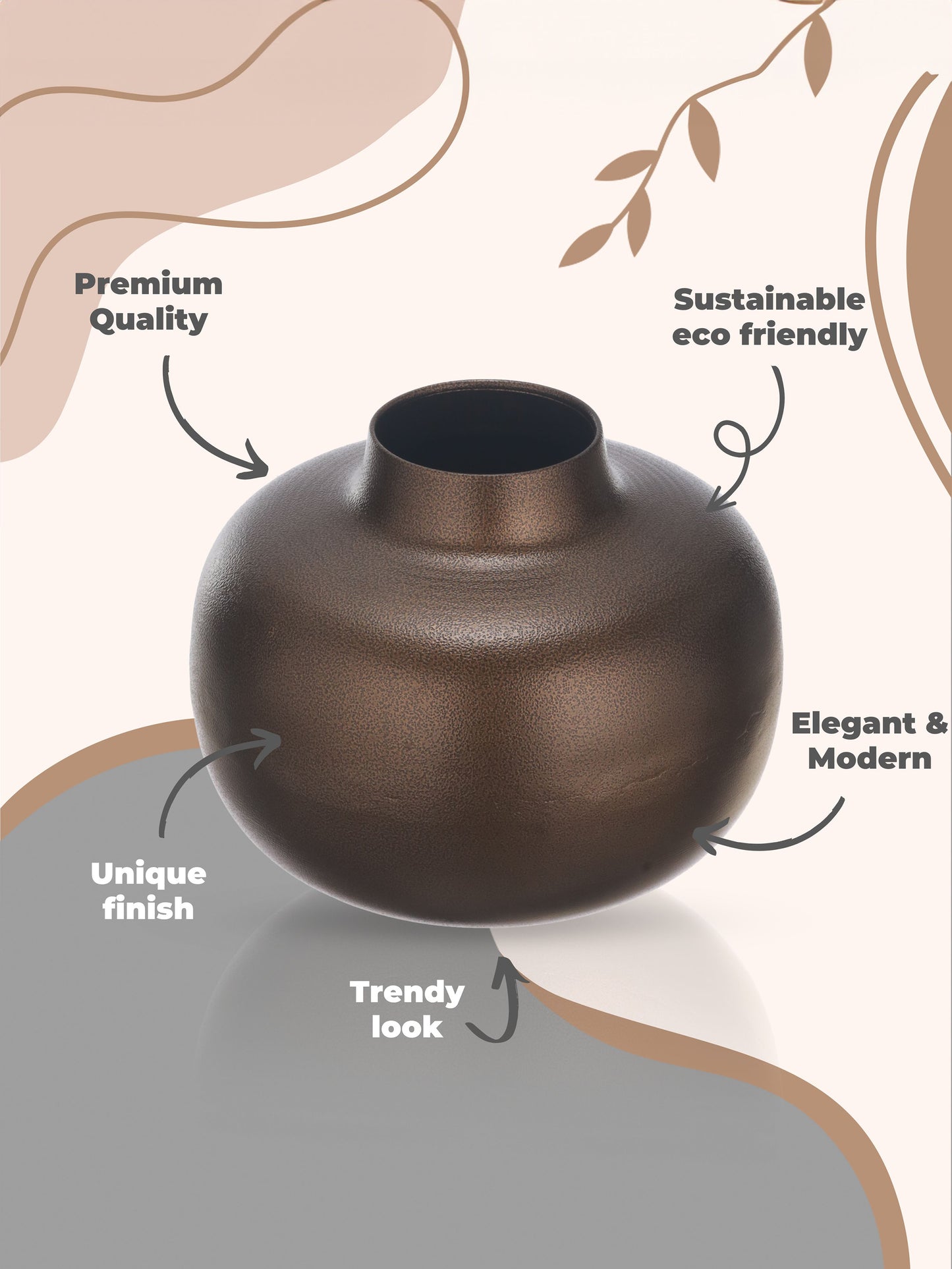 Verda Metal Vase
