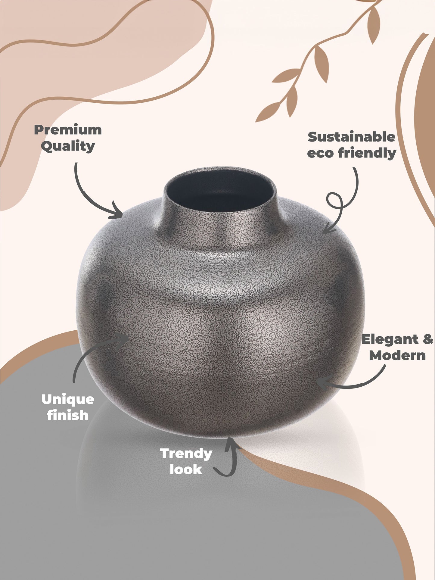 Verda Metal Vase