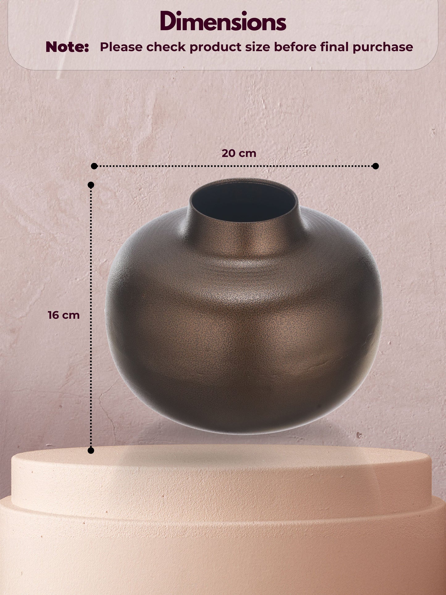 Verda Metal Vase