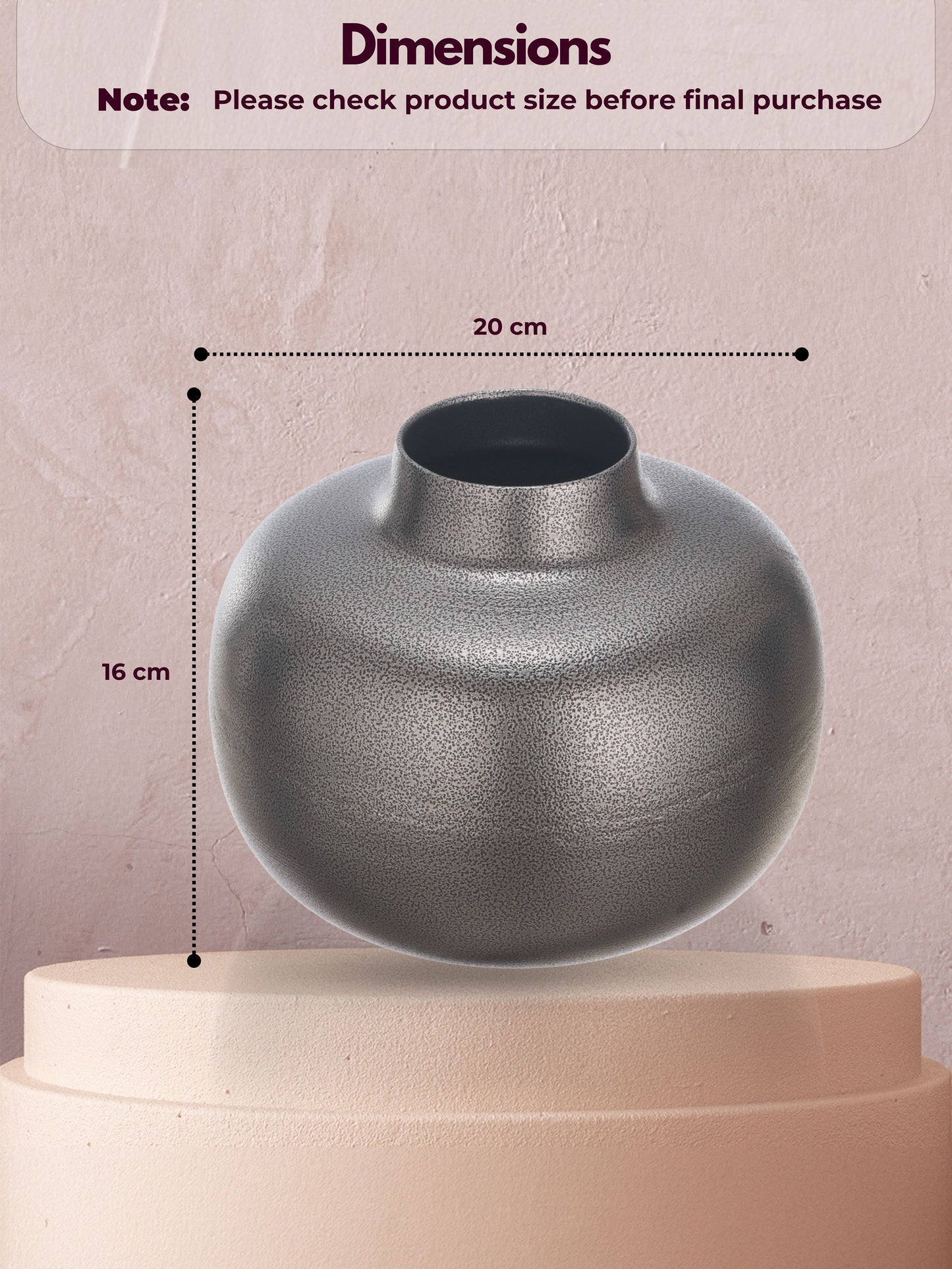 Verda Metal Vase