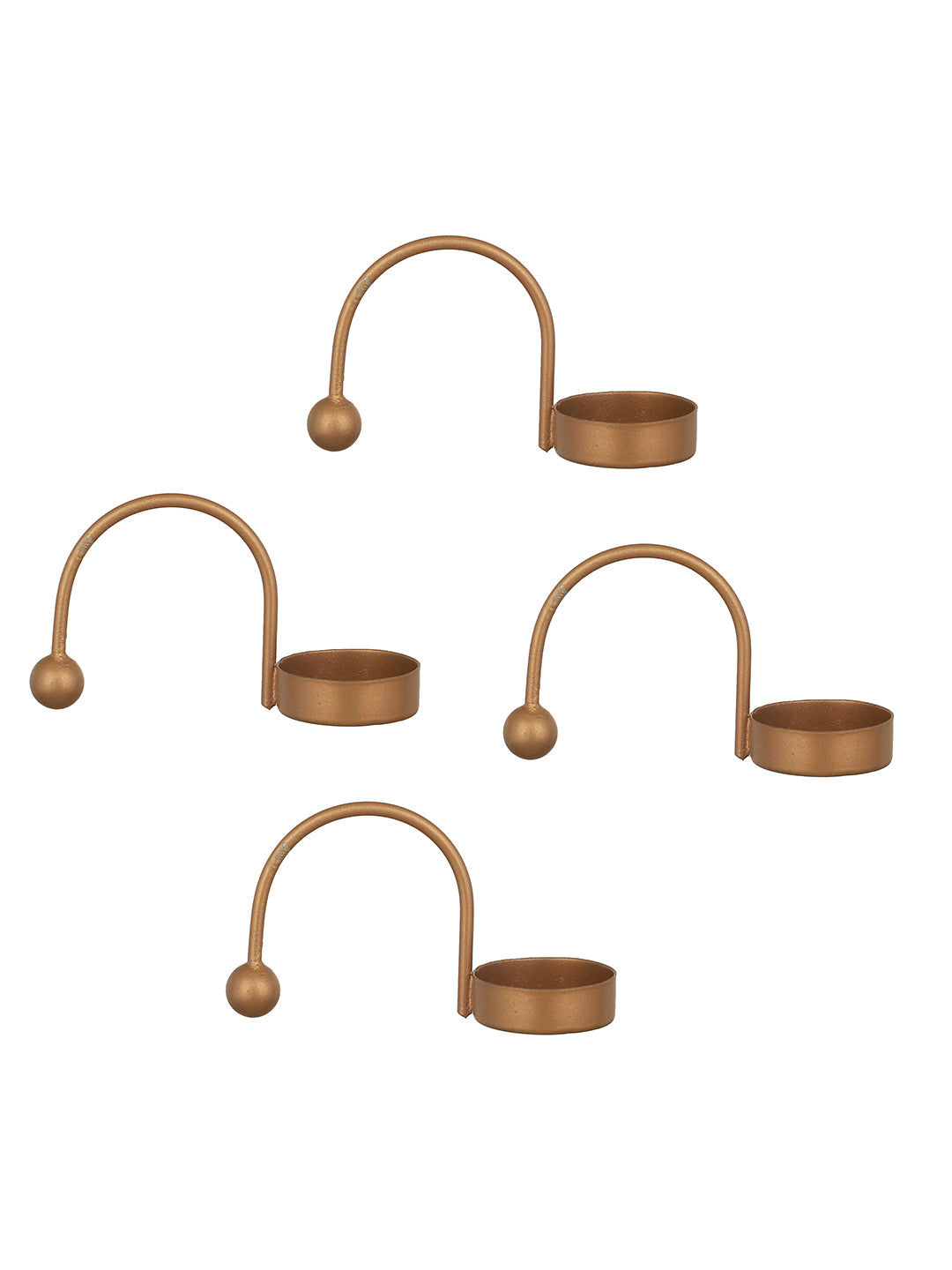 Mosaic Glow Tea Light candle holder -Set of 4, Golden