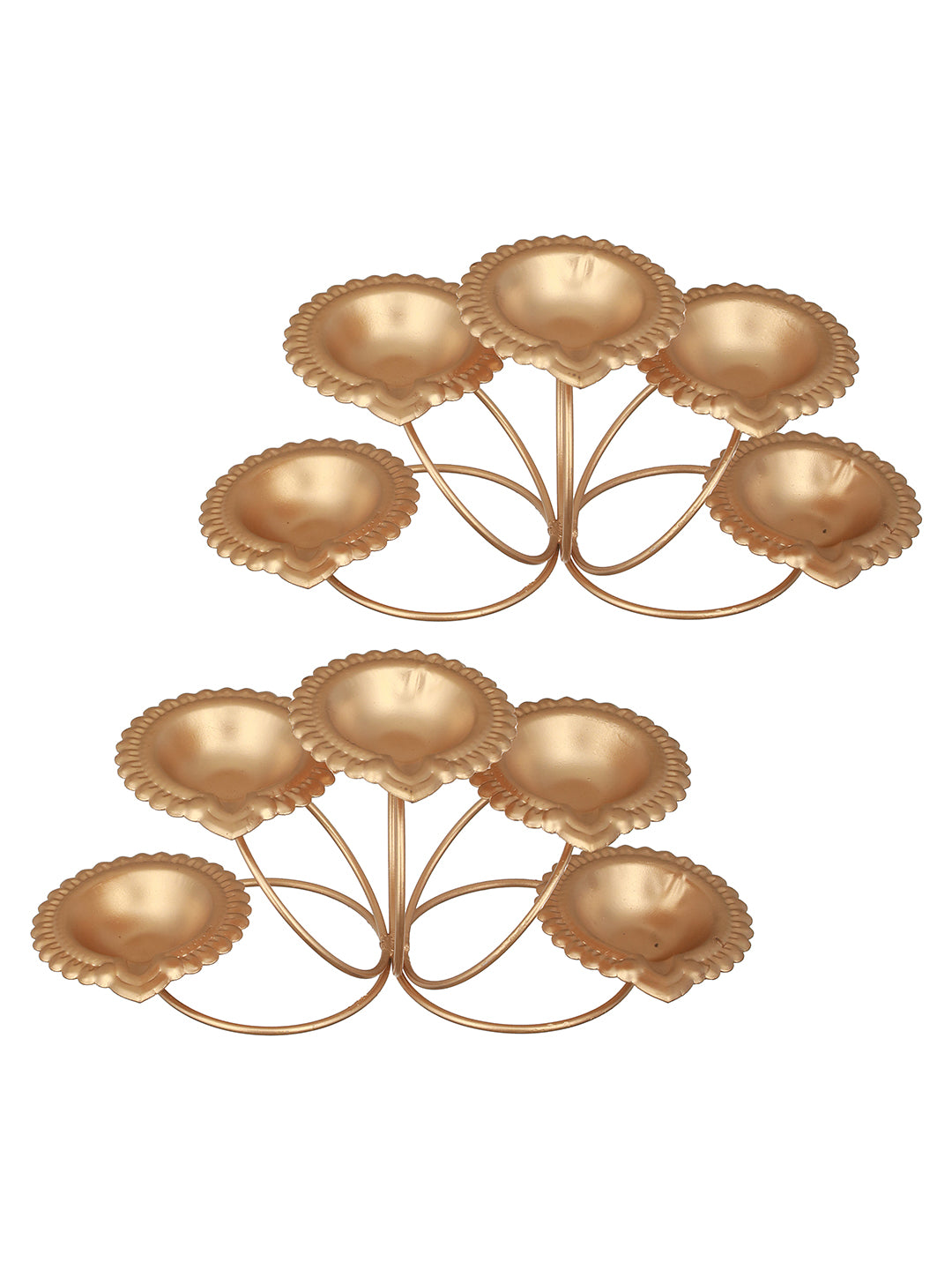 Antique 5 diyas Urli -set of 2