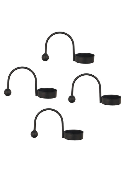 Mosaic Glow Tea Light candle holder -Set of 4, Black