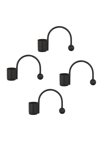 Aura Lights Tea Light candle holder-Set of 4, Black