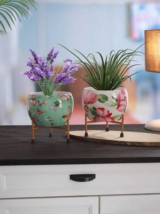 Bloomla Metal Planter - Set Of Two