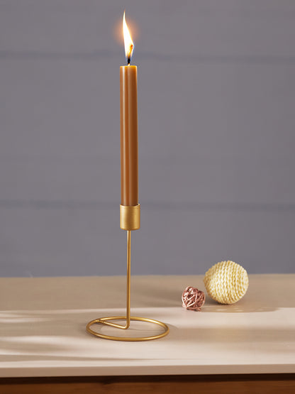 Crafted Gleam Tea Light candle holder-Set of 4, Golden
