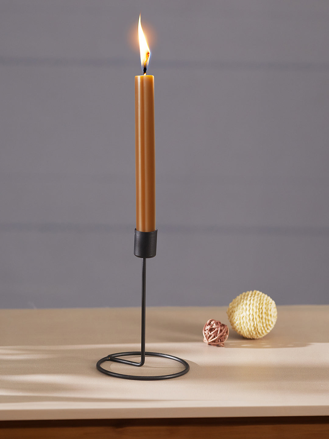 Crafted Gleam Tea Light candle holder-Set of 4, Black