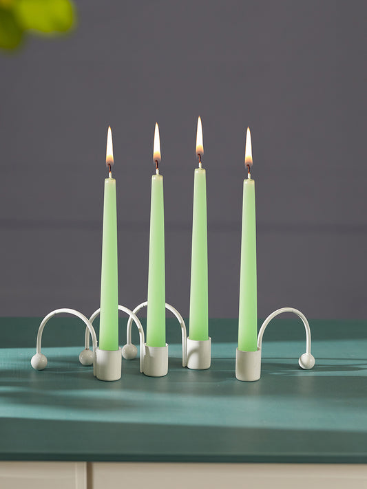 Aura Lights Tea Light candle holder-Set of 4, White