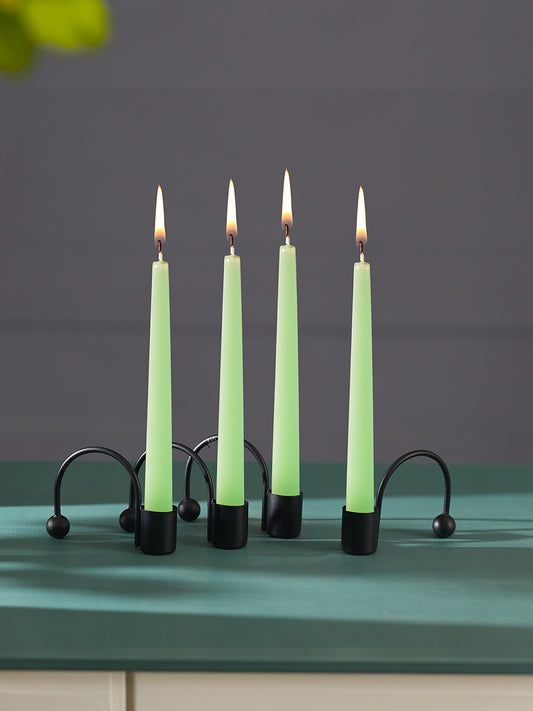 Aura Lights Tea Light candle holder-Set of 4, Black