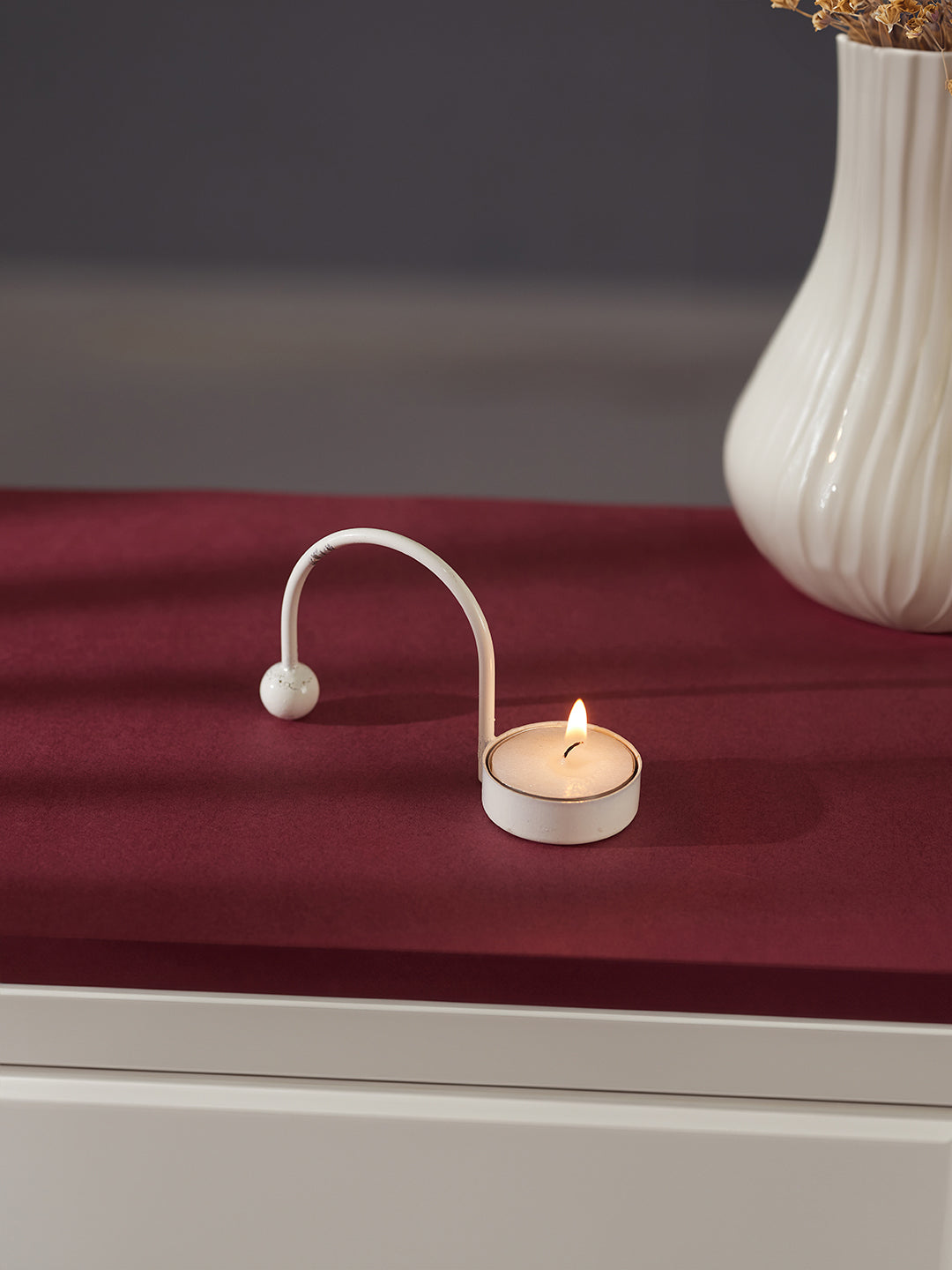 Mosaic Glow Tea Light candle holder -Set of 4, White