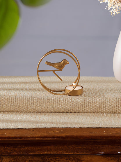 Glow Nest Tea Light candle holder -Set of 4, Golden