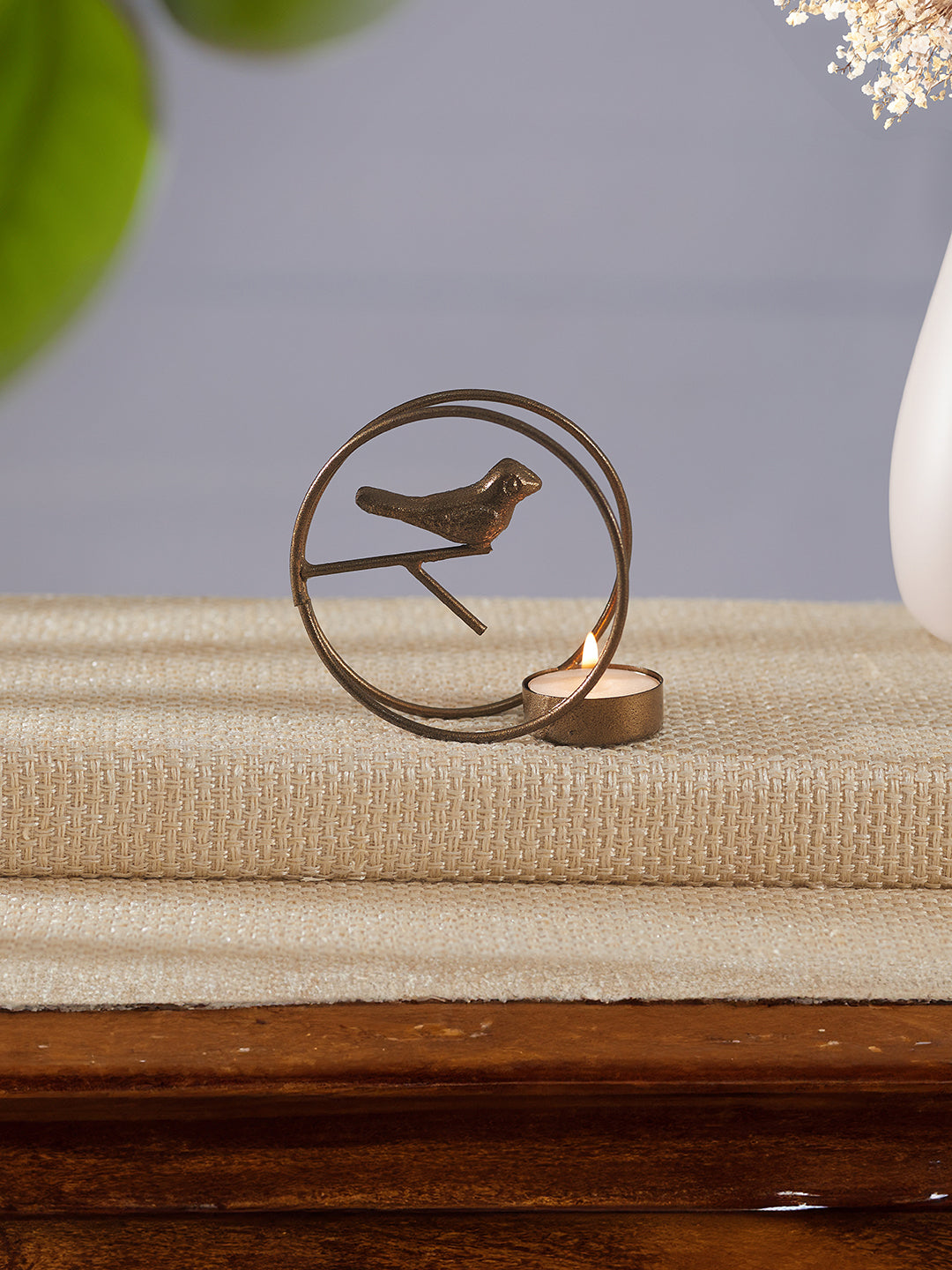 Glow Nest Tea Light candle holder -Set of 4, Antique