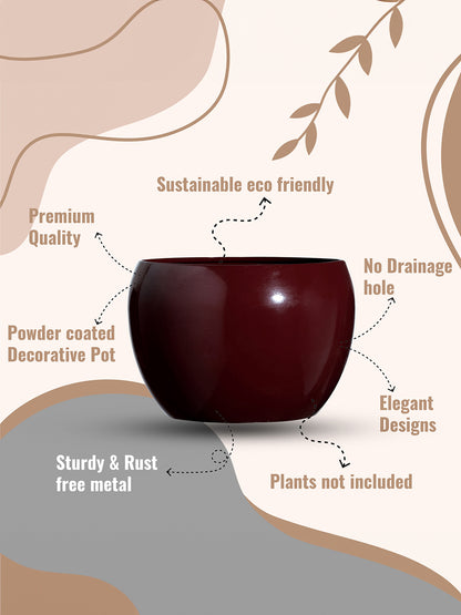 Marsha Miro Planter (Blue & Brown) - Set Of Two