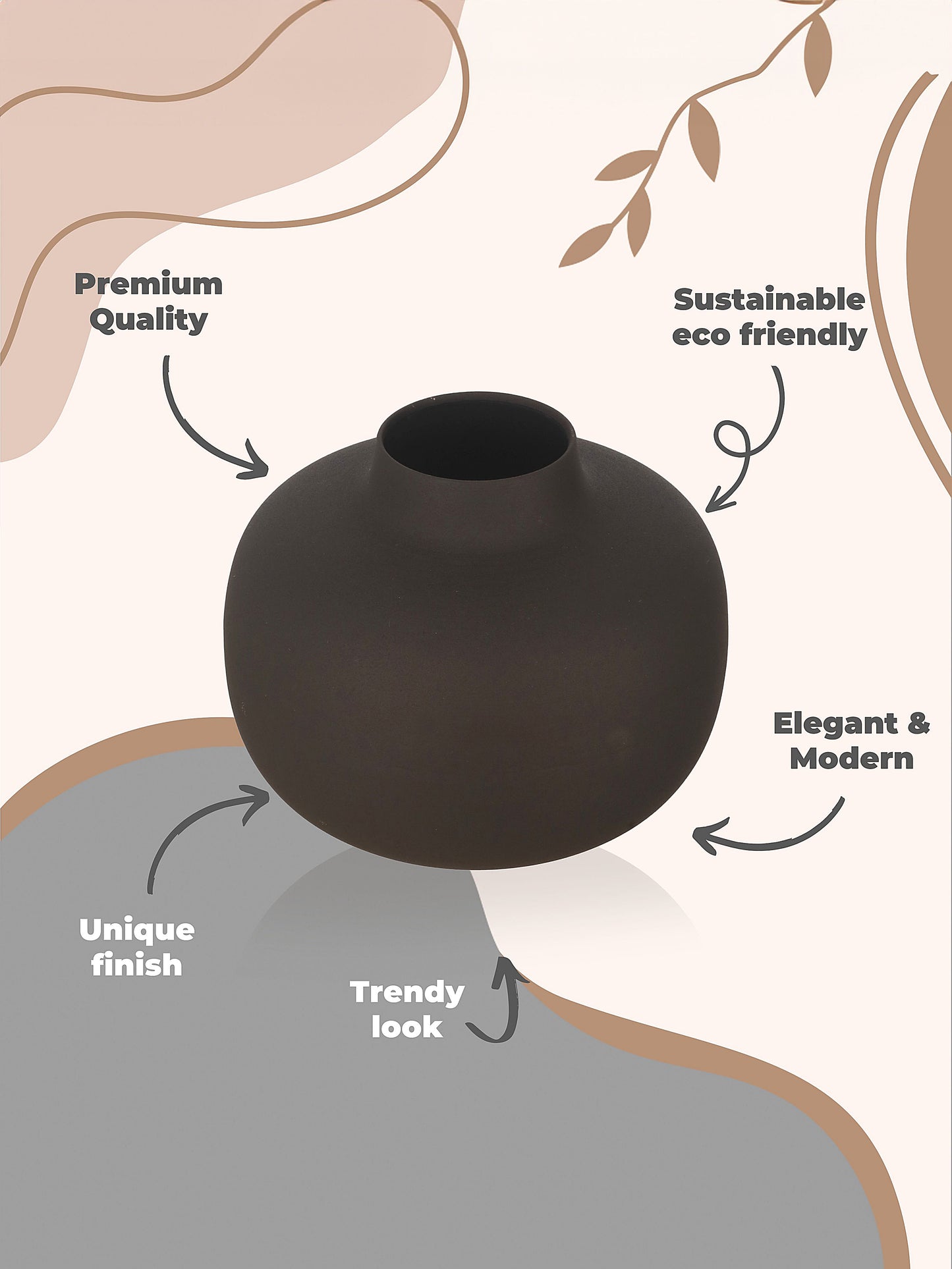 Verda Metal Vase