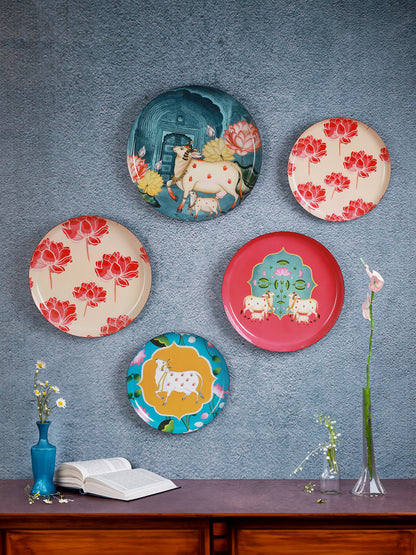 Pastel Pichwai Iron Wall Art
