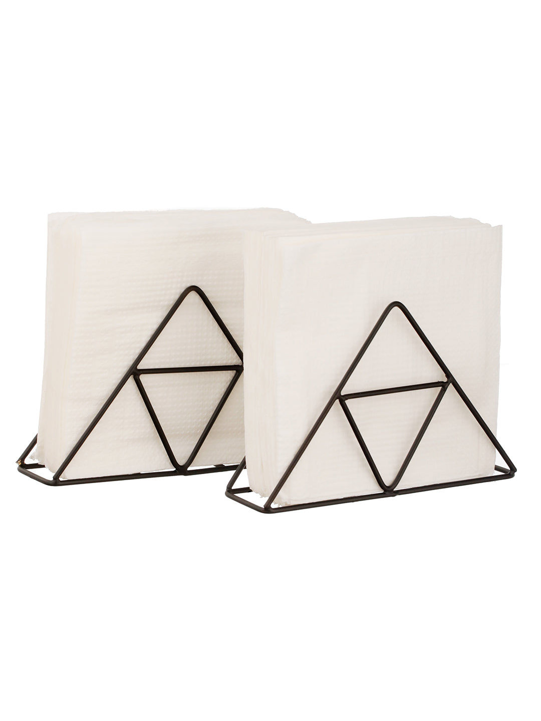 Trio Trail Napkin Holder (Black) - Set Of Two