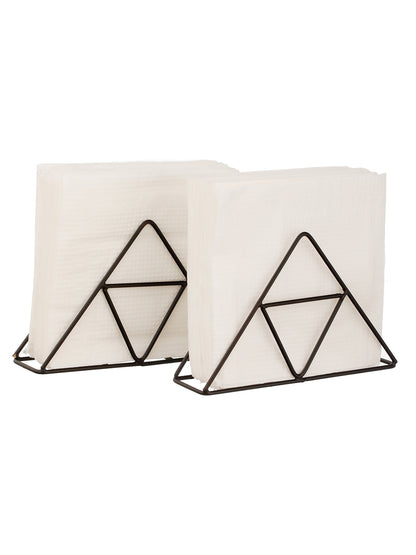Trio Trail Napkin Holder (Black) - Set Of Two