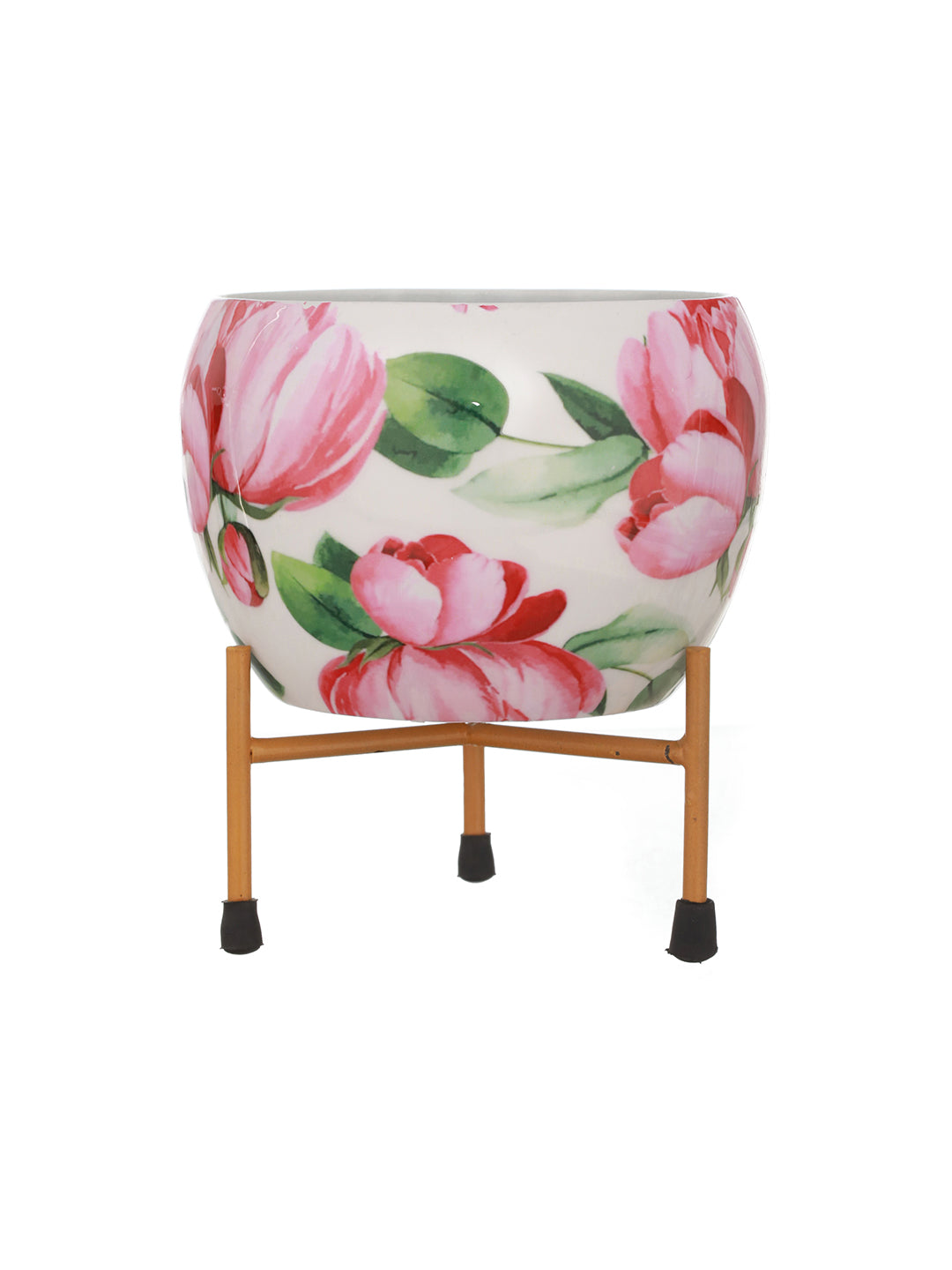 Lotus Bloom Handcrafted Planter With Stand