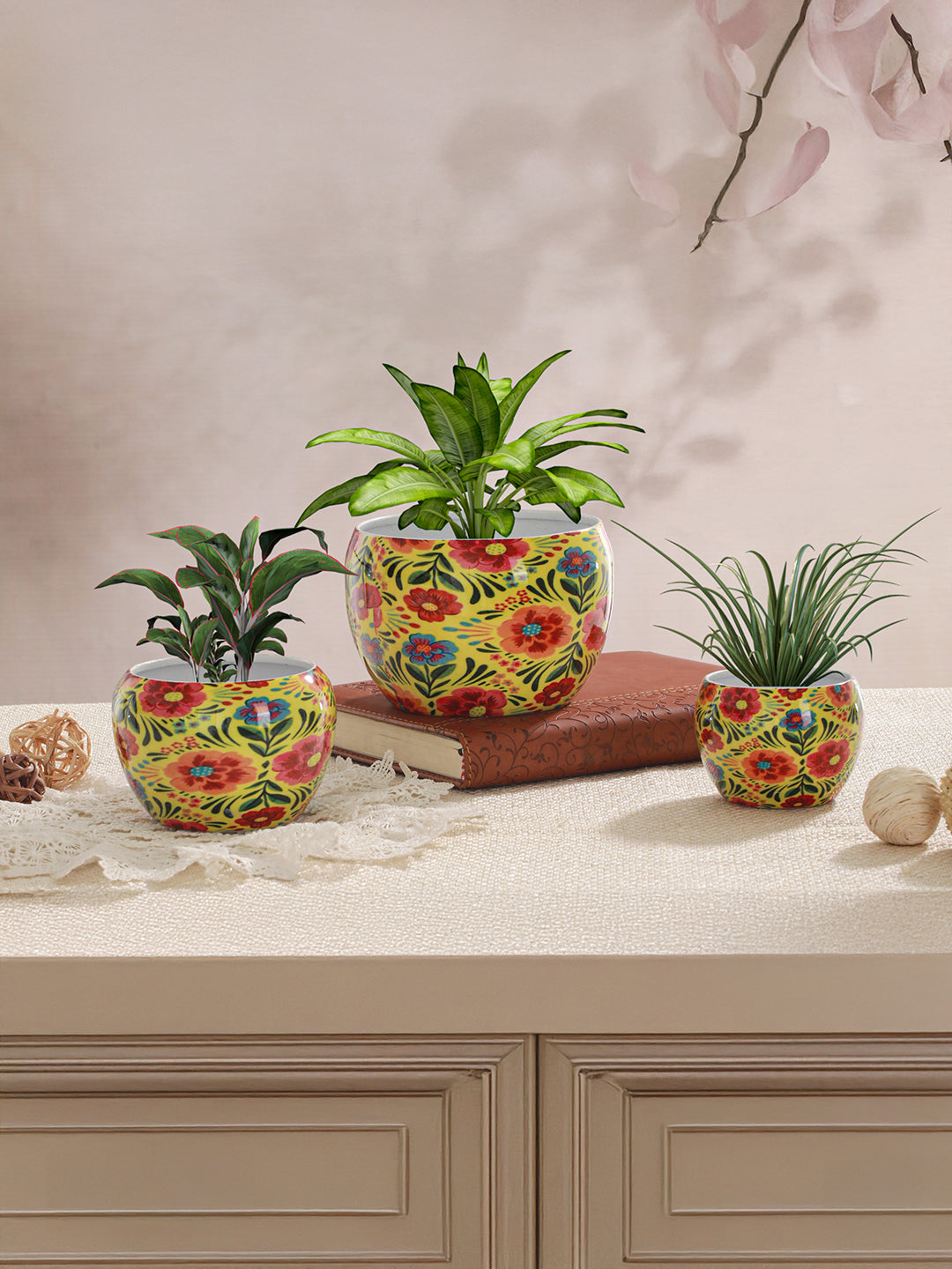 Adni Ethnic Handcrafted Planter - Set Of Three