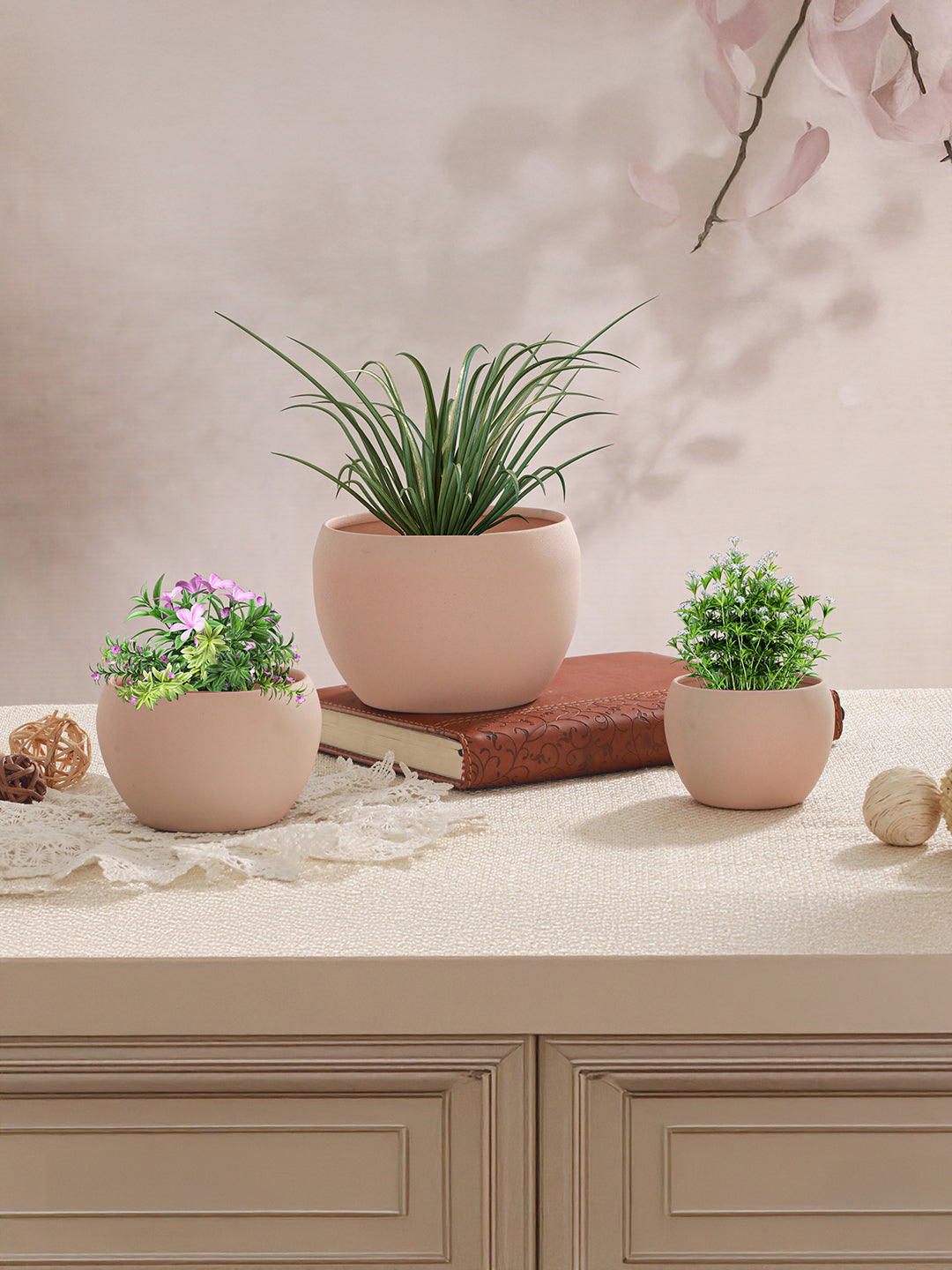 Ivera Dune Planter (Cream) - Set Of Three