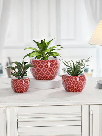 Meenakari Ethnic Handcrafted Planter - Set Of Three