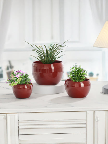 Ivera Dune Planter (Red) - Set Of Three