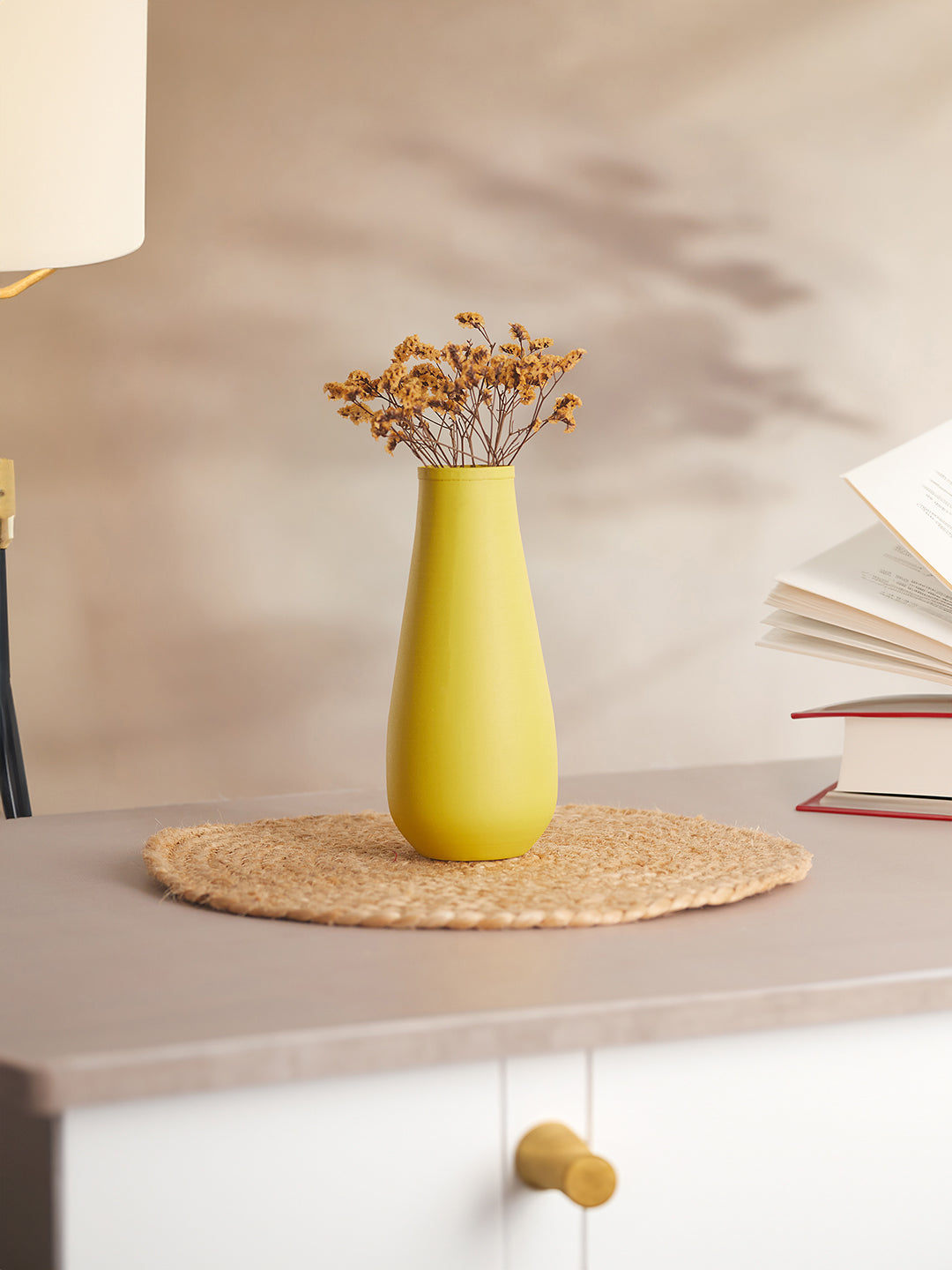 Areitha Metal Vase (Yellow) - Set Of Two