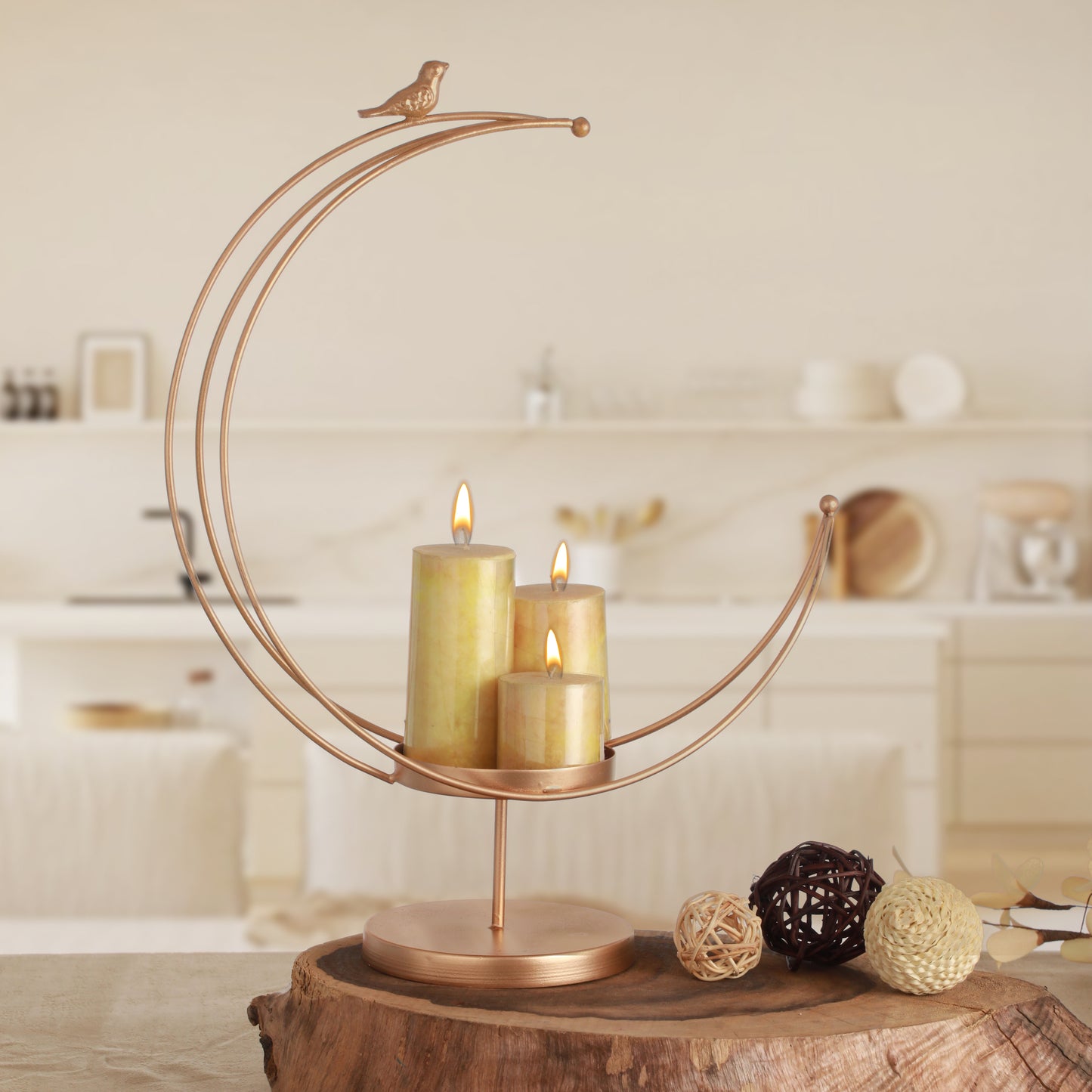 Serenity Glow Iron Bird Tea Light Candle Holder